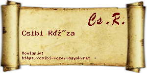 Csibi Róza névjegykártya