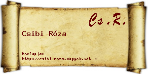 Csibi Róza névjegykártya