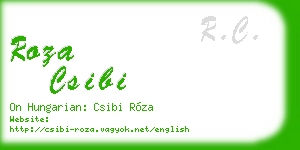roza csibi business card
