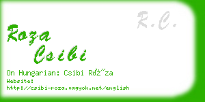 roza csibi business card